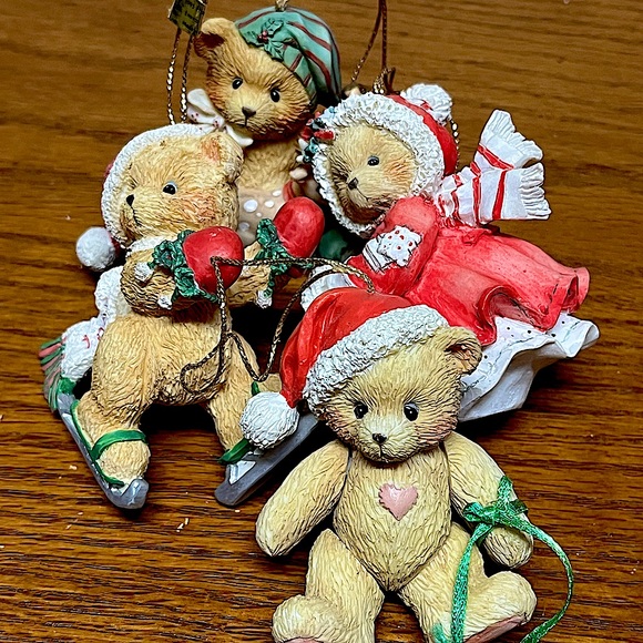 Holiday Christmas Cherished Teddies Ornaments Set Of 4 Poshmark